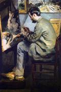 Pierre Auguste Renoir Portrait of Jean Frederic Bazille oil painting on canvas